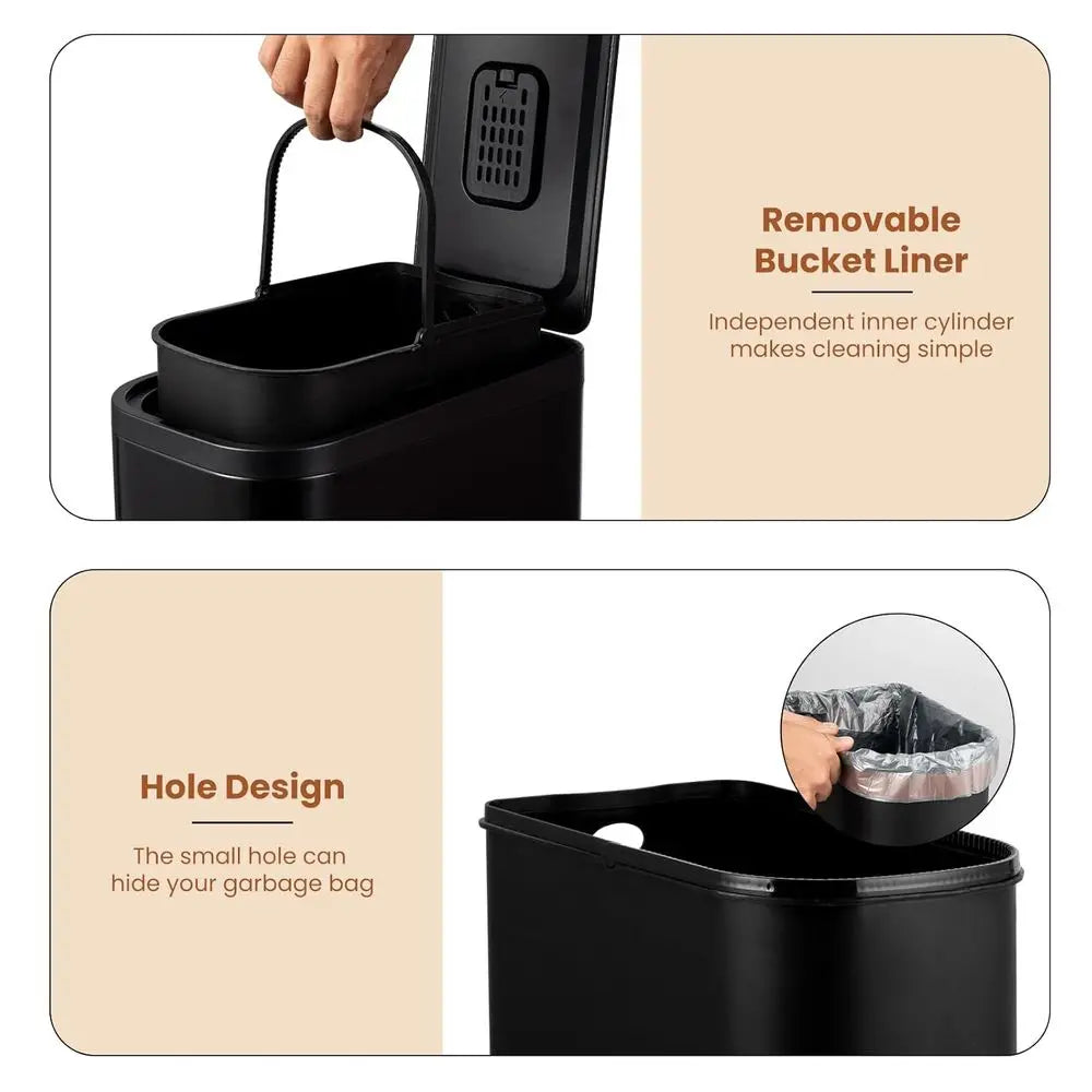 Stainless Step Can w/Removable Inner basket