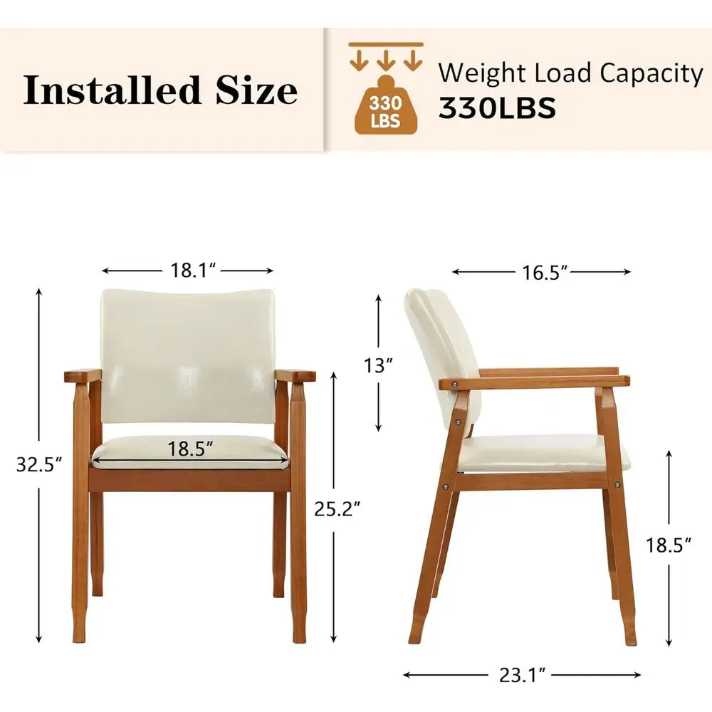 w/ Armrest 2 leather Upholstered