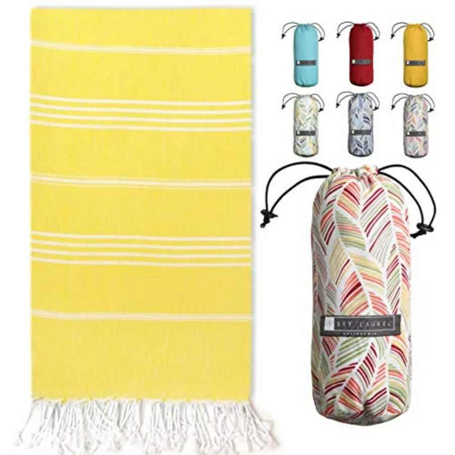 Turkish Beach Towel with Travel Bag 39 x 71