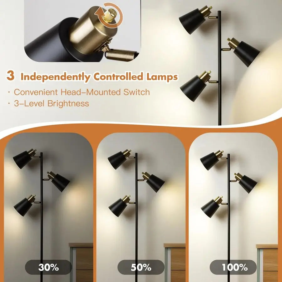 Floor Lamp industrial 3Light LED