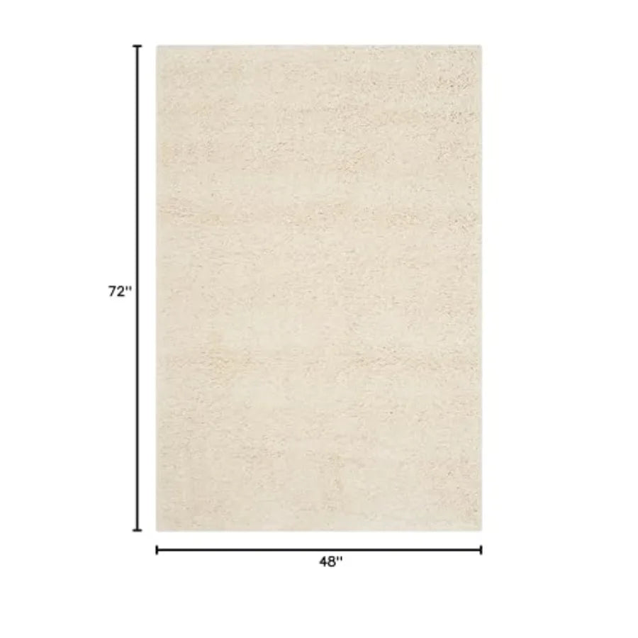 4x6 Shag Ivory 2-inch Thick