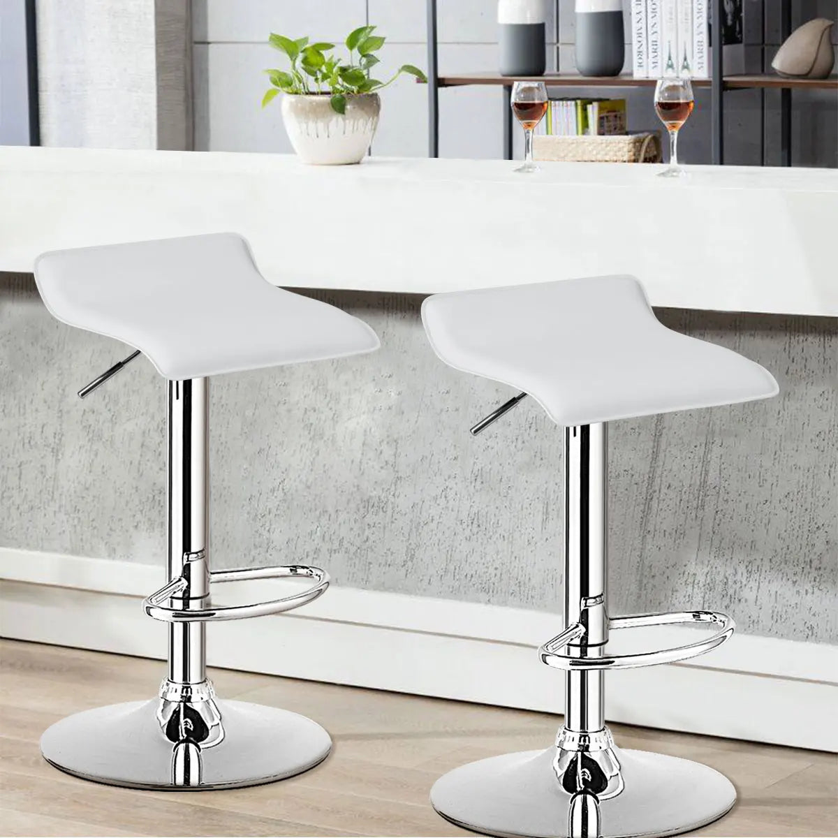 2 Swivel Adjustable PU Leather