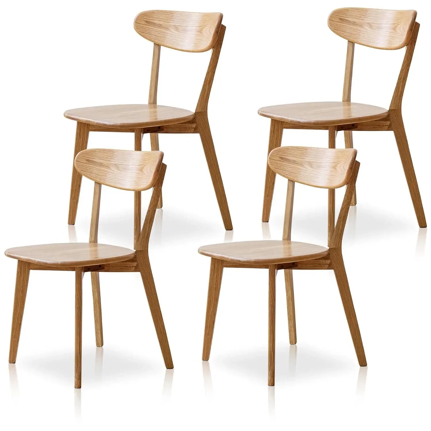 4 Solid Wood Curved Backrest