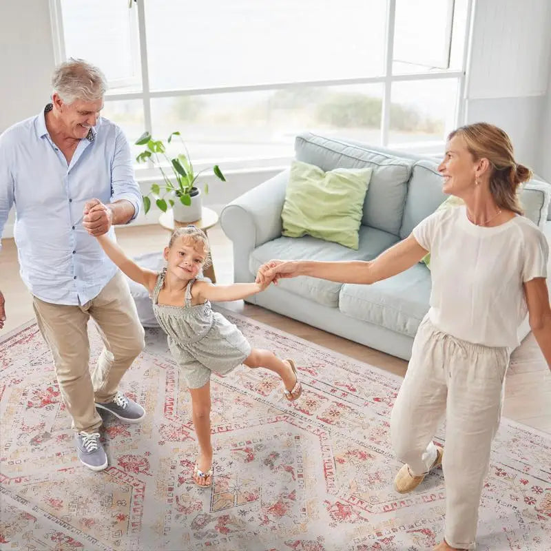 3x5 Washable Low-Pile Kid & Pet Friendly