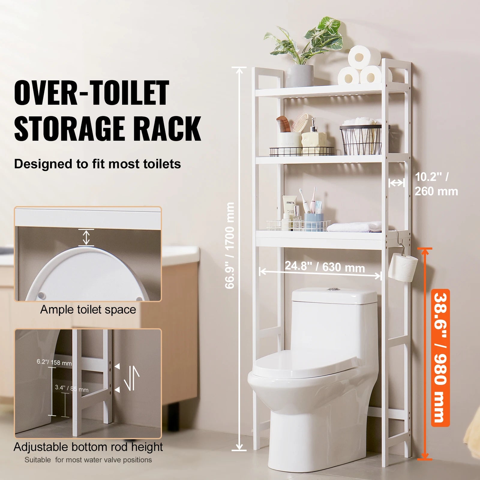 Over the Toilet Storage