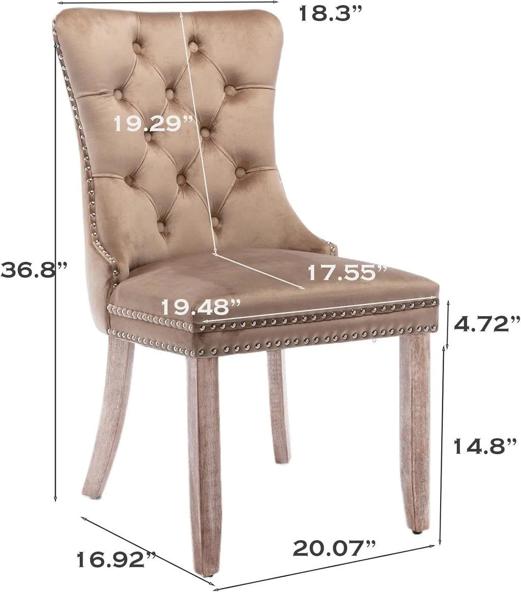 6 Velvet Modern Tufted Upholstered