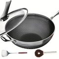 Stainless Steel Wok, 13.3 Inch Non-Stick Stir-fry