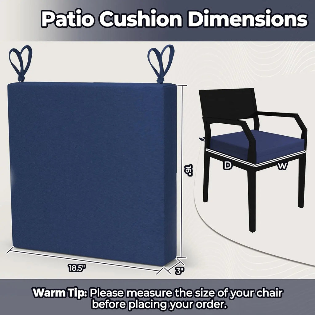4 Outdoor Cushions Patio Furniture 18.5x16x3