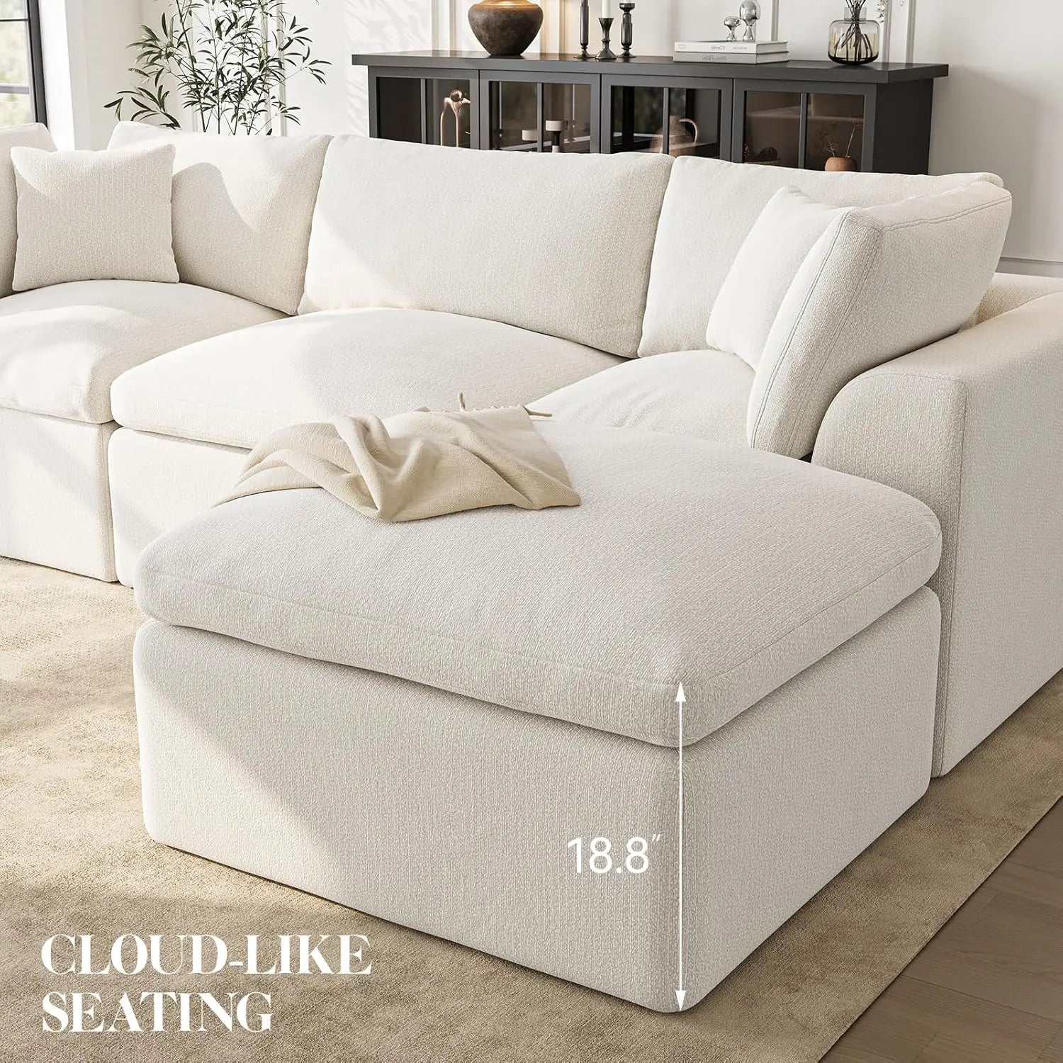 108" Cloud Sectional L Shape