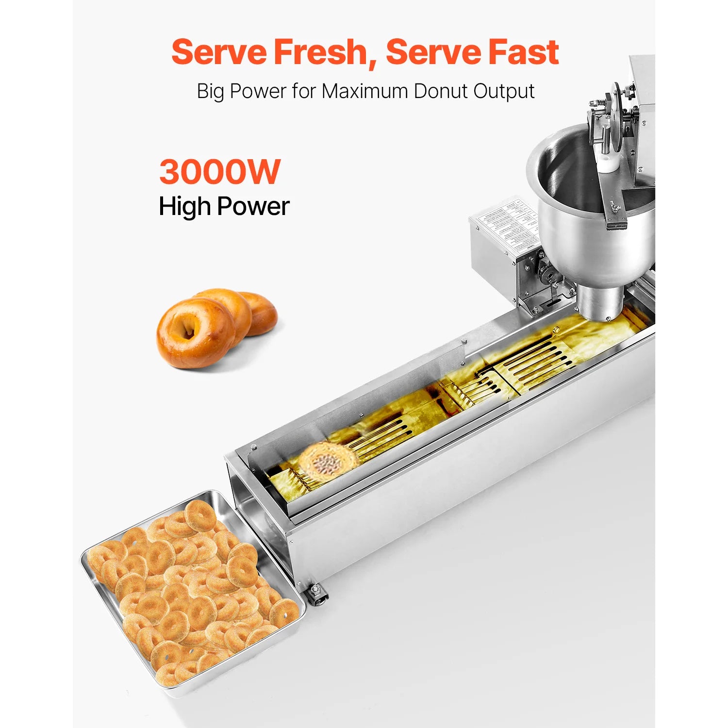 Commercial Automatic Donut Machine Single Row 90 pcs/hour