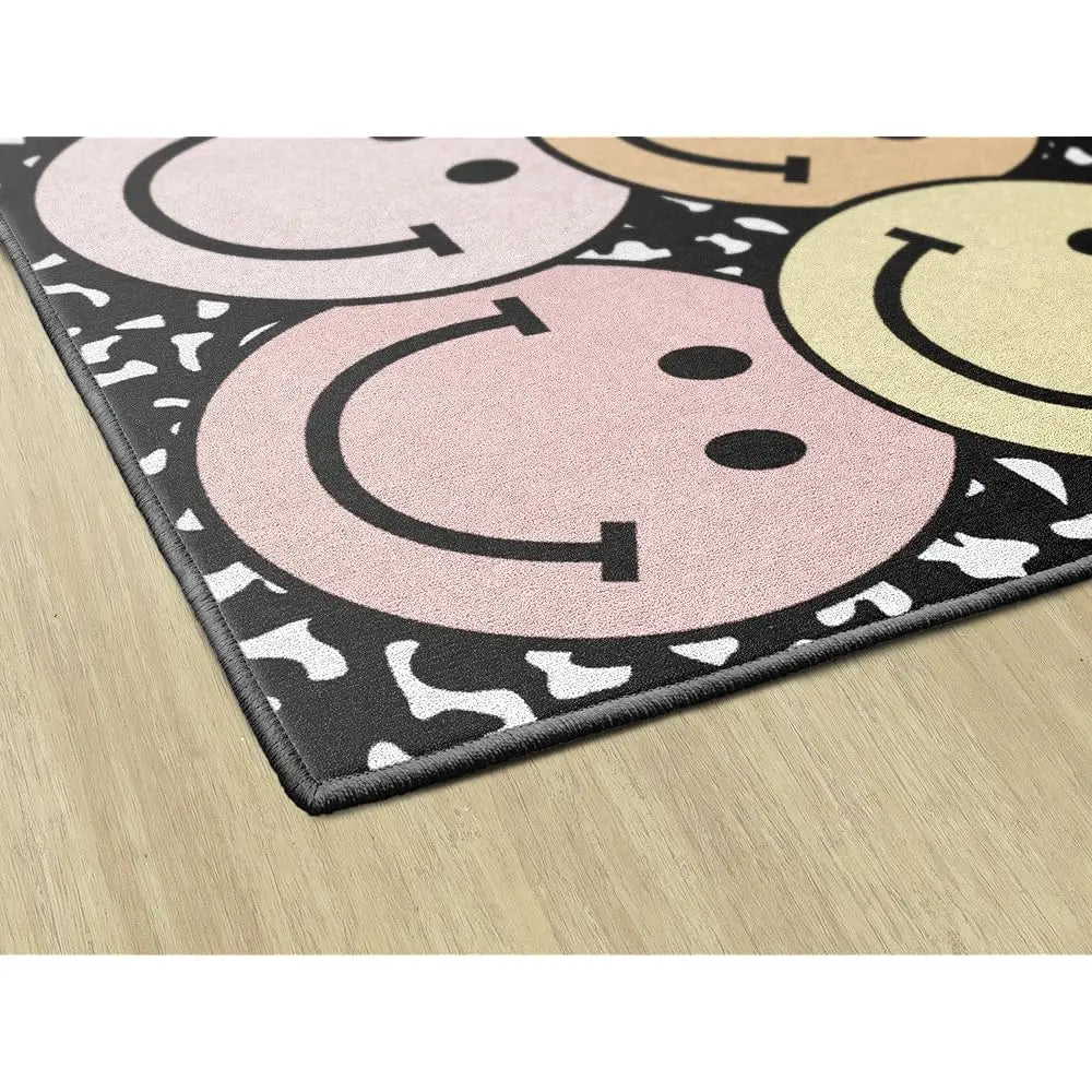 5x7'6" Pastel Rainbow Smileys