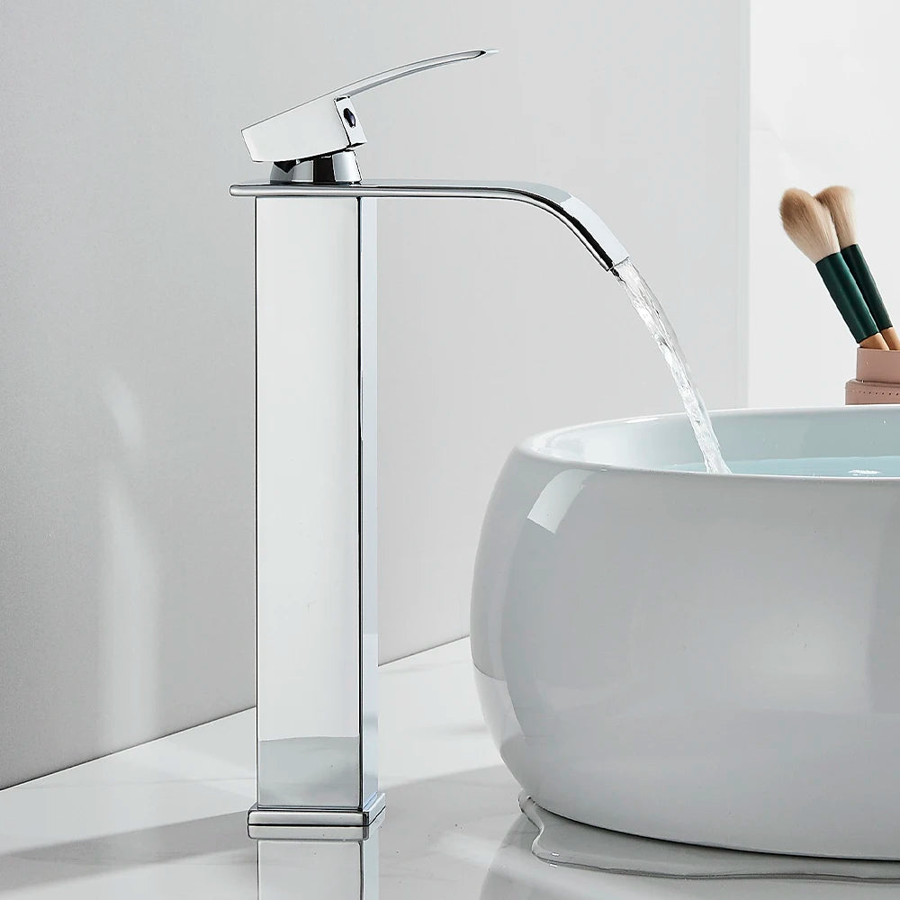 Chrome Bathroom Waterfall Single Handle