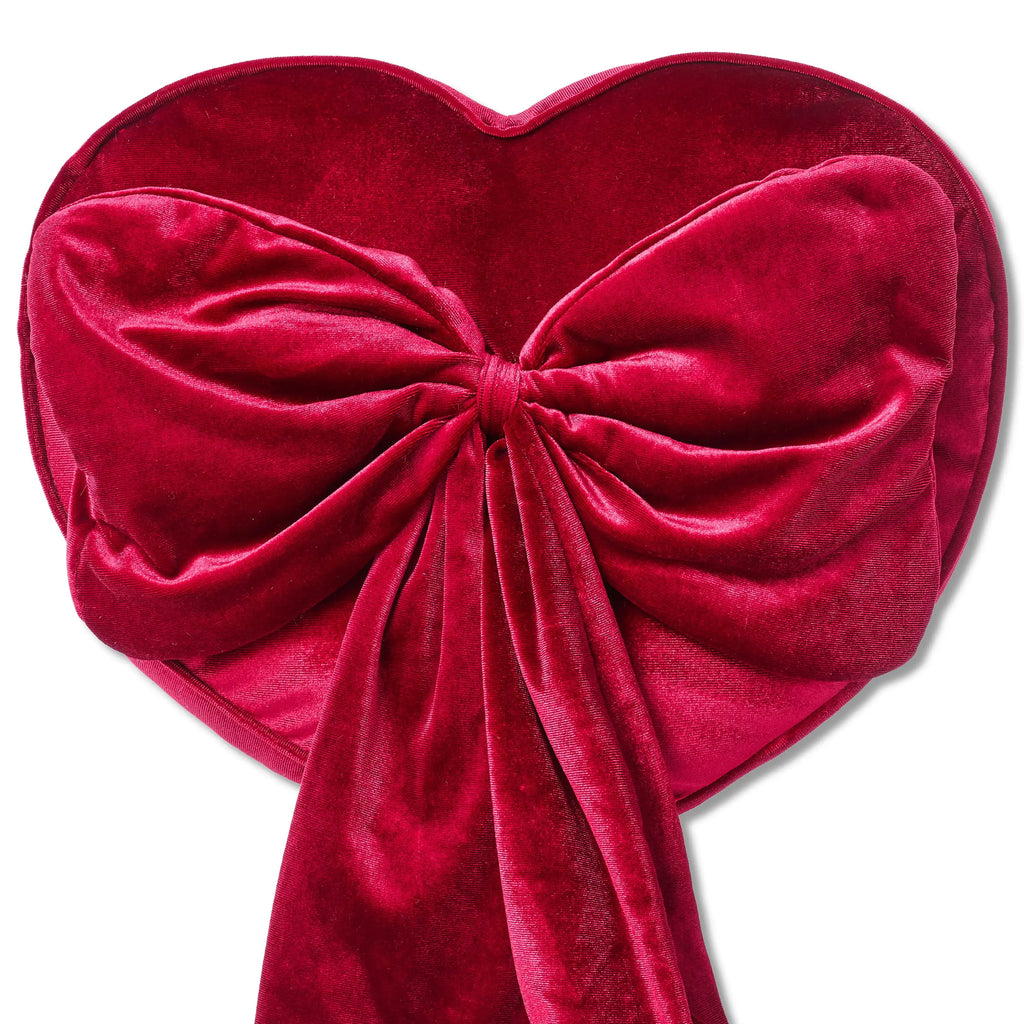 14" Heart-Shaped Red Pillow