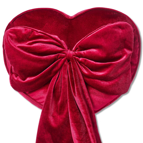 14" Heart-Shaped Red Pillow