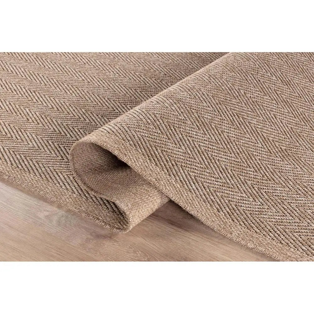 9x12 Natural Jute Indoor/Outdoor Herringbone