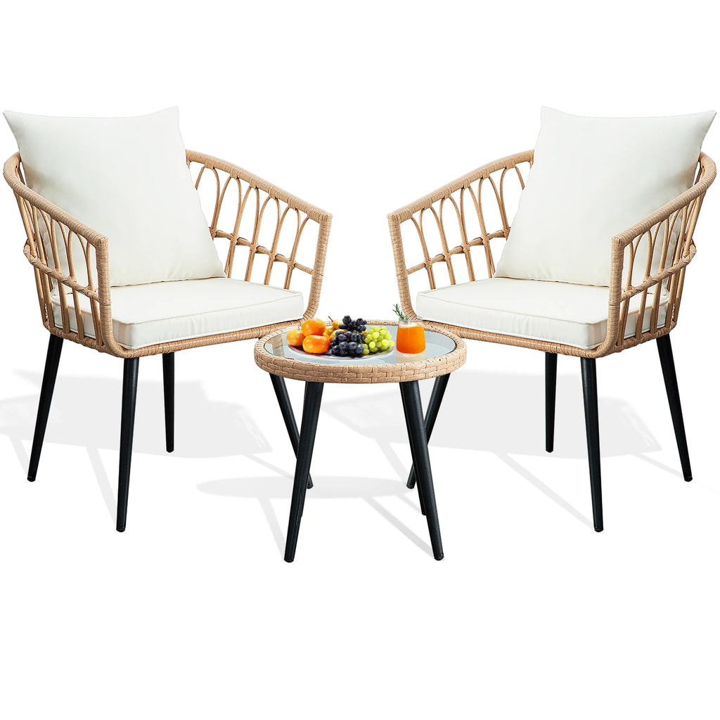 3-Piece Bistro Whicker Patio Set