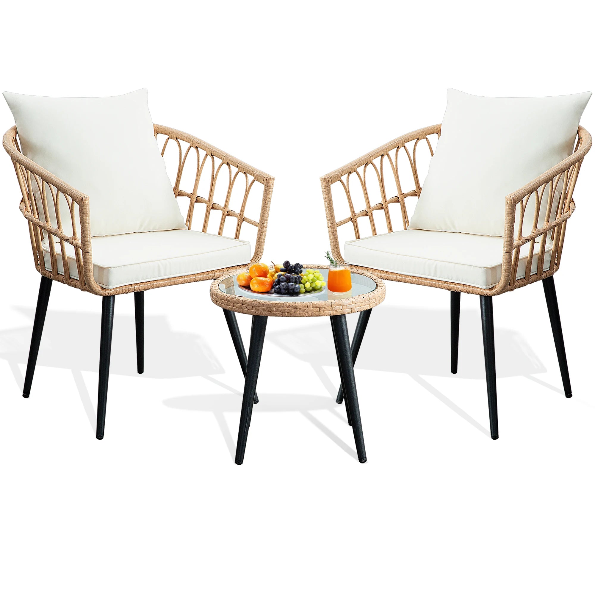 3-Piece Bistro Whicker Patio Set