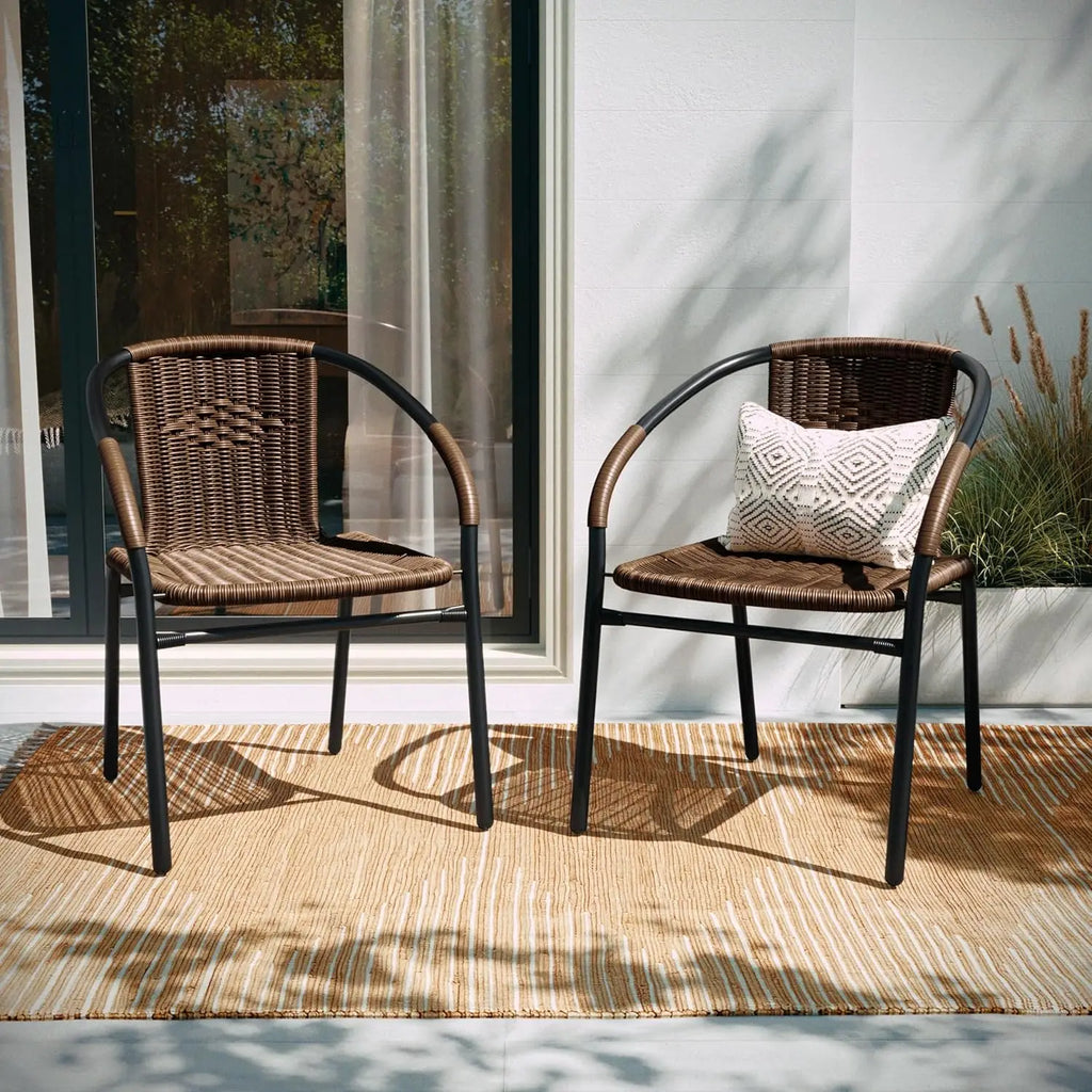 Rattan Stackable Dining Chairs