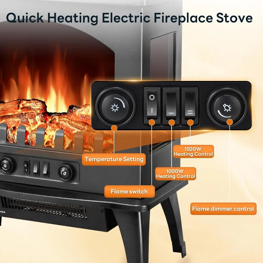 Freestanding Electric Fireplace Stove