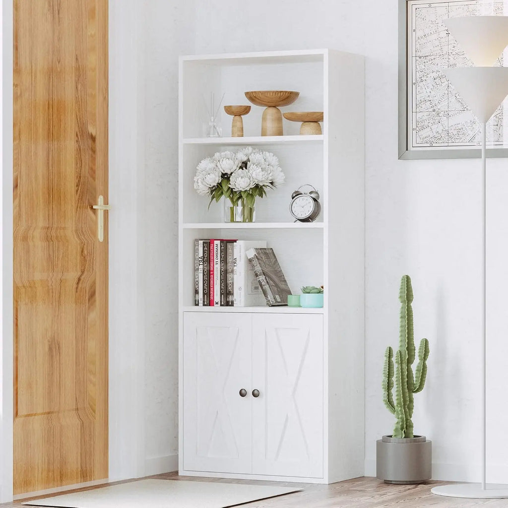 Industrial Bookshelves/Bookcases w/Doors 11.8 in Depth