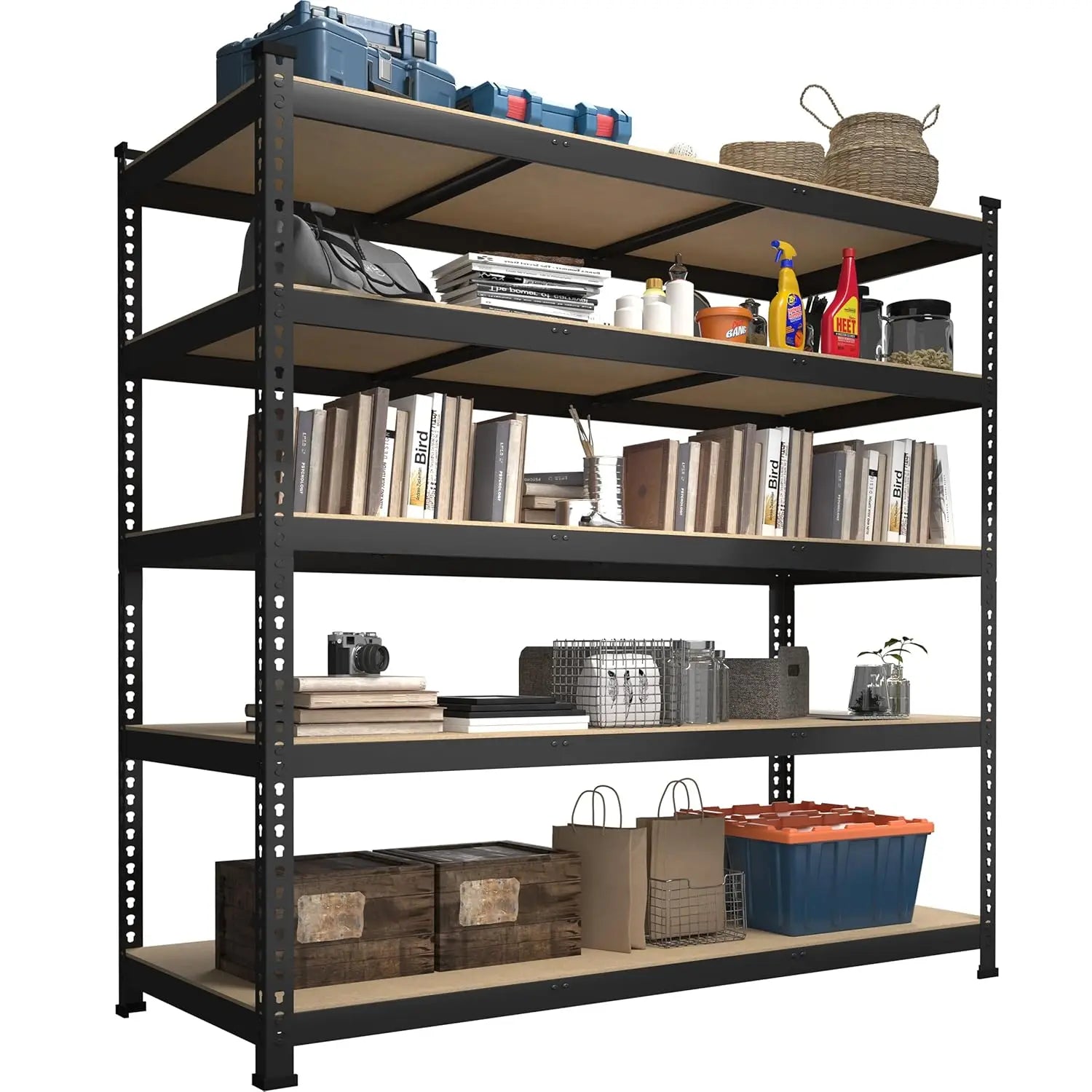 48" W Metal Garage Shelving 5-Tier