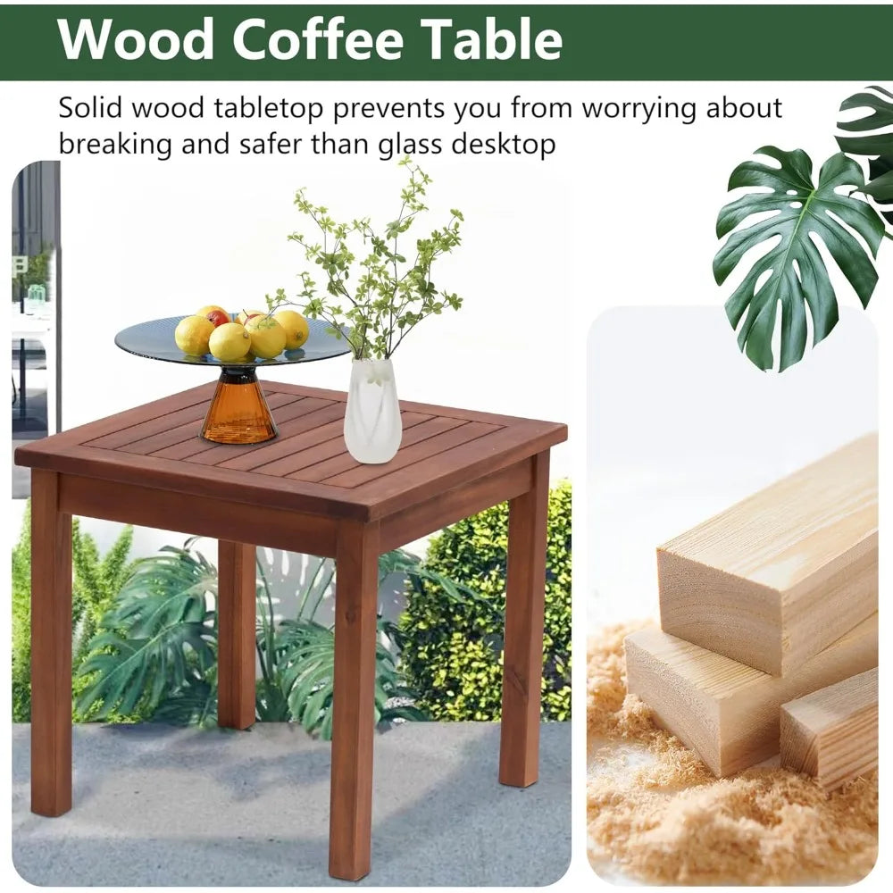 2-Piece Rattan Modern Bistro Patio Set