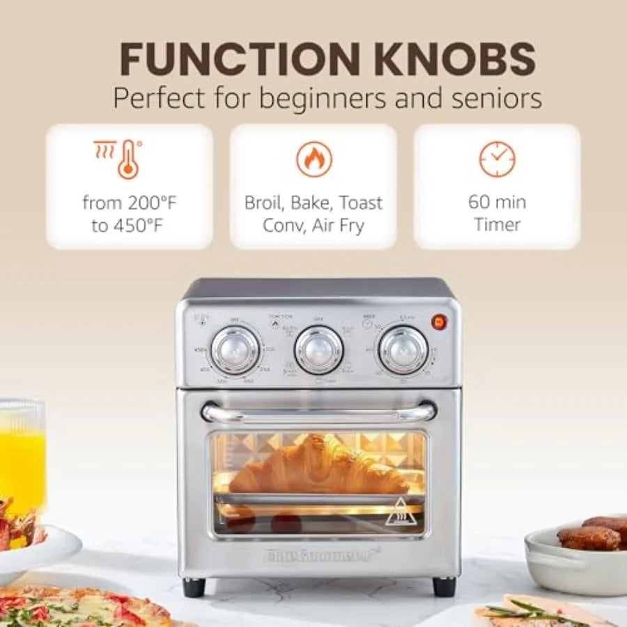 8.5Qt Air Fryer Oven W/Convection Stainless 800-Watts