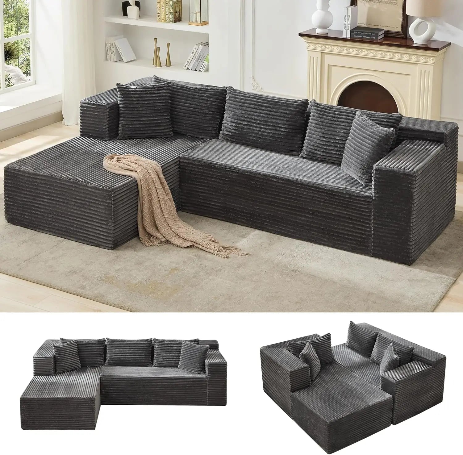 106" Modular Cloud Sectional