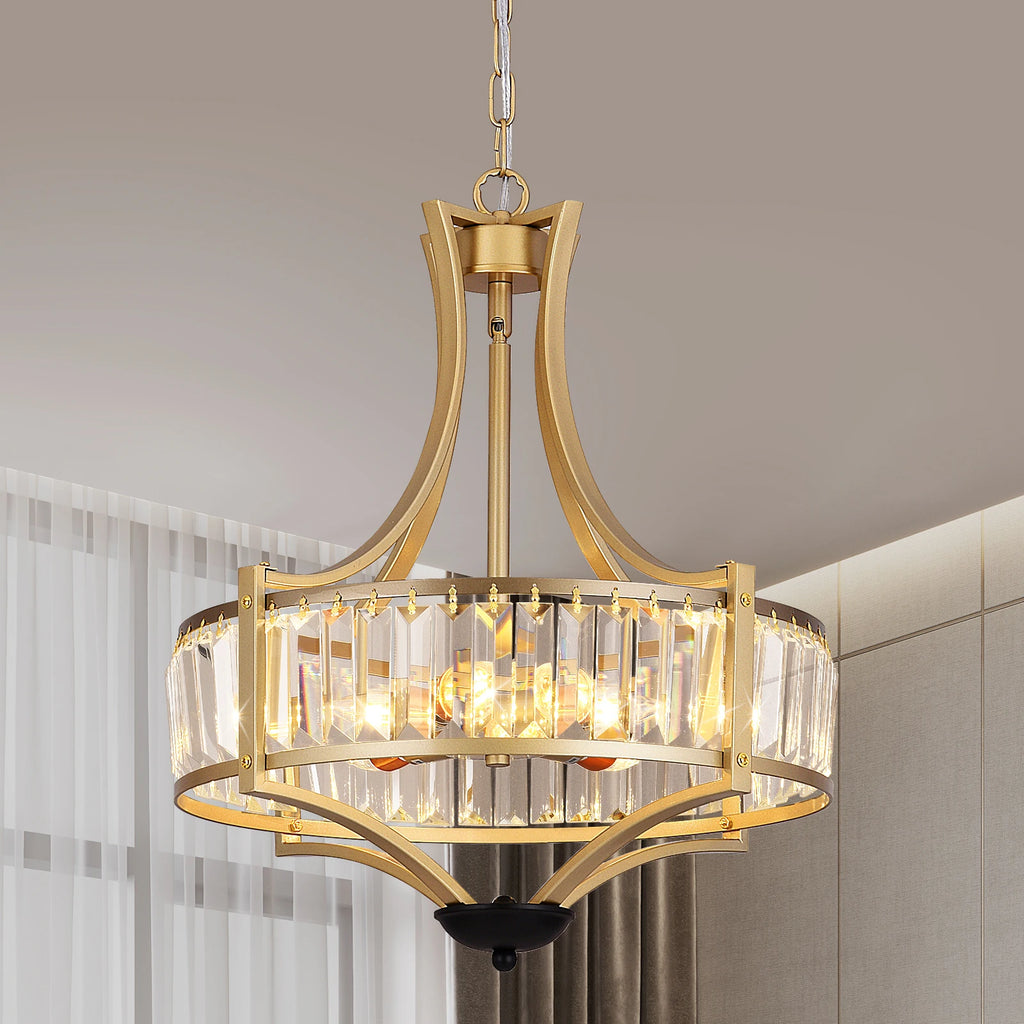 Luxury Gold & Crystal Chandelier