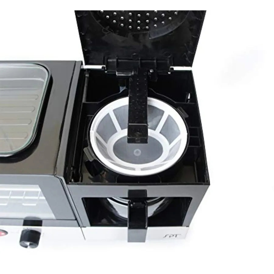 3in1 Breakfast Maker, Stainless & Black Design