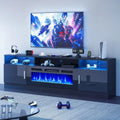70" Fireplace TV Stand LED Light
