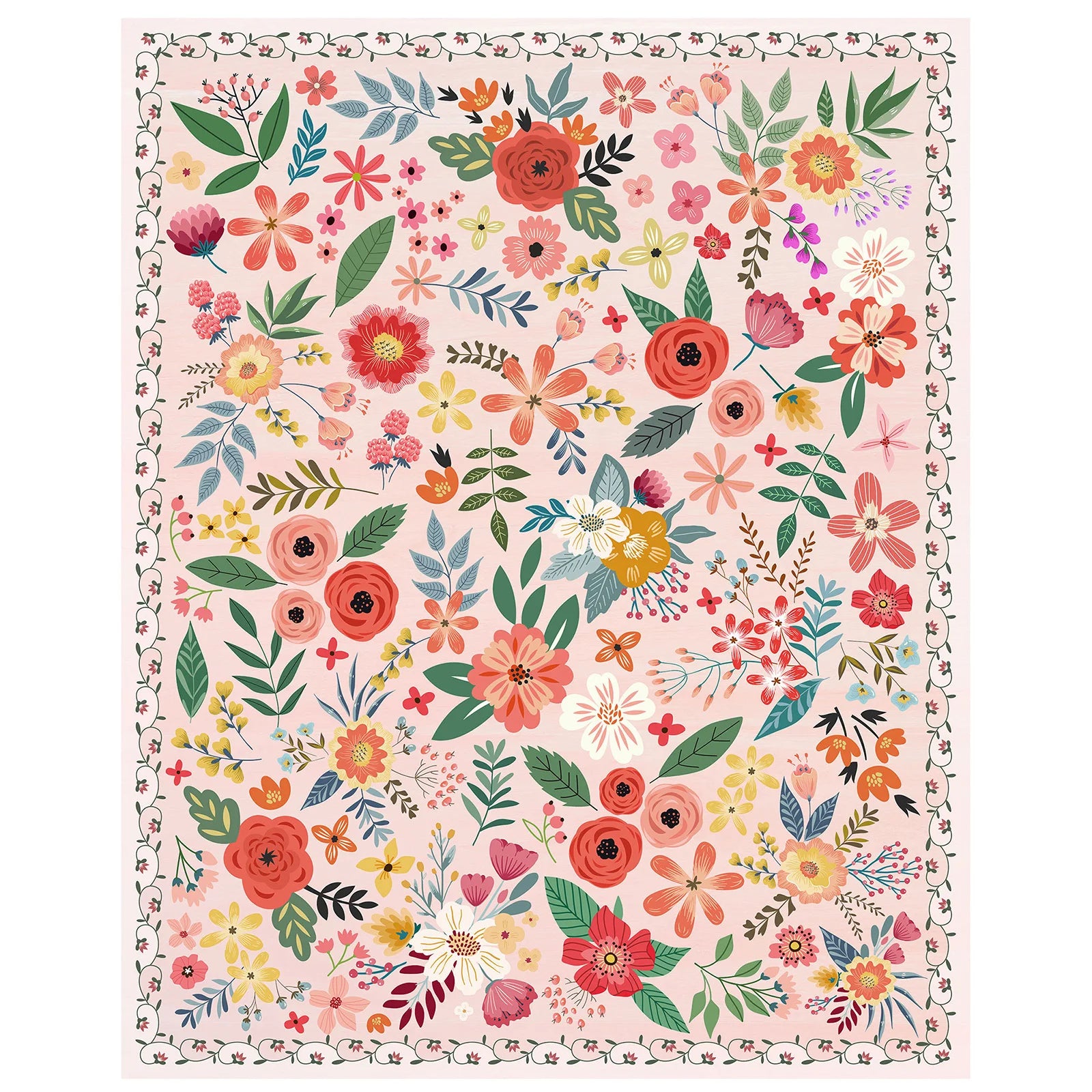 8' X 10' Area Rug Boho Washable