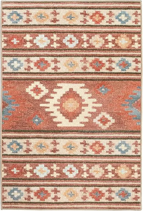 4x6 Washable Southwestern Design