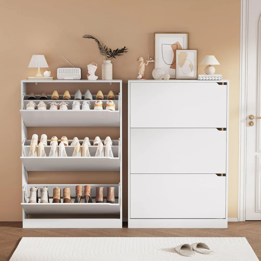 Wood Shoe Storage Cabinet