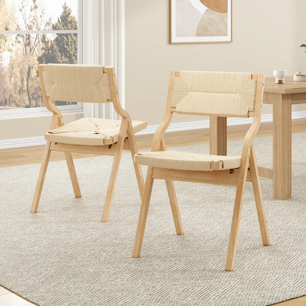 2 Wood Folding Stackable