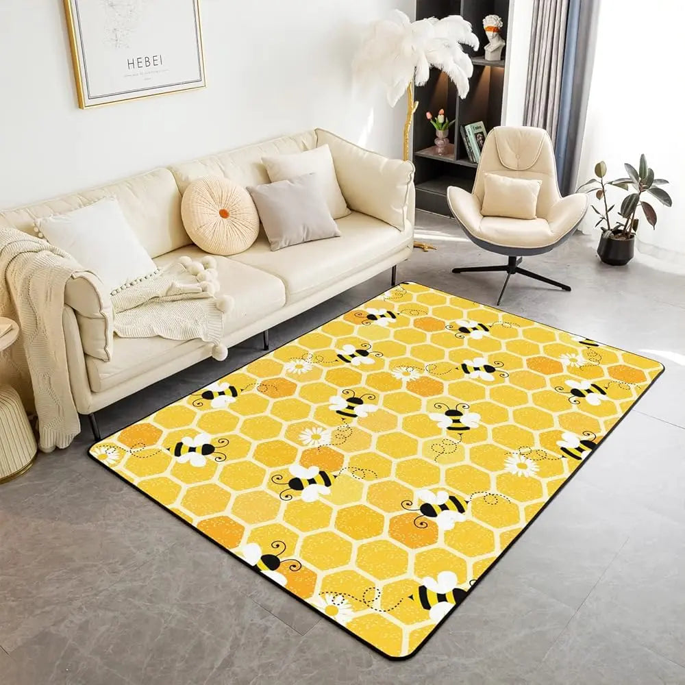 5x7 Honeycomb Bee Flowers