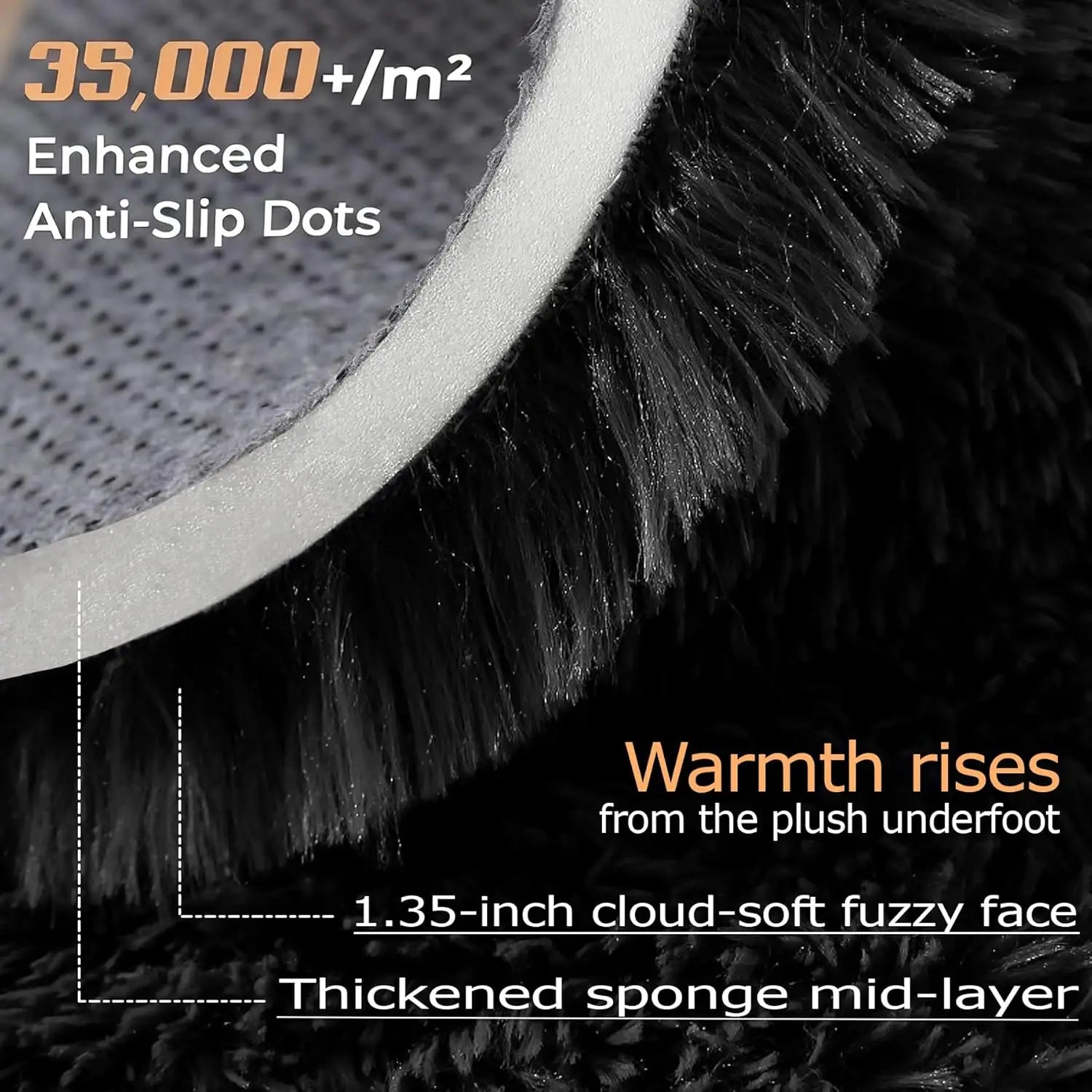 8x10 Washable Soft Fluffy Fuzzy Shag