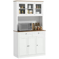 71" Kitchen Pantry Cabine, Microwave Stand, 2 Drawers