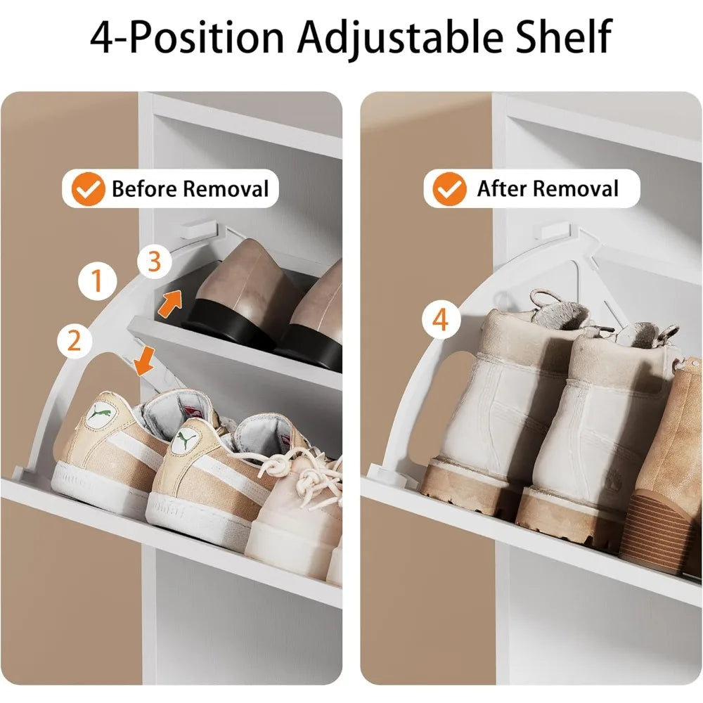 Wood Shoe Storage Cabinet
