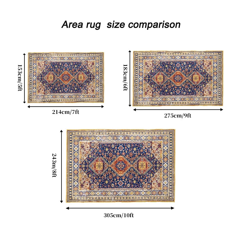 5x7 Vintage Bohemia Persian Washable