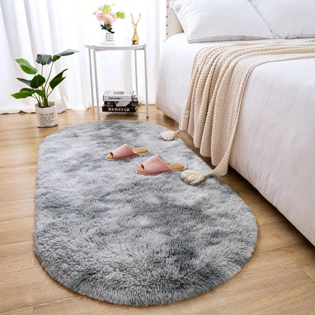 13.25x6.75 Soft Fluffy Oval Washable