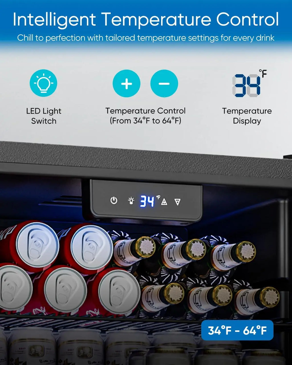 3.2 CF 126 Can Mini Fridge w/Glass Door f