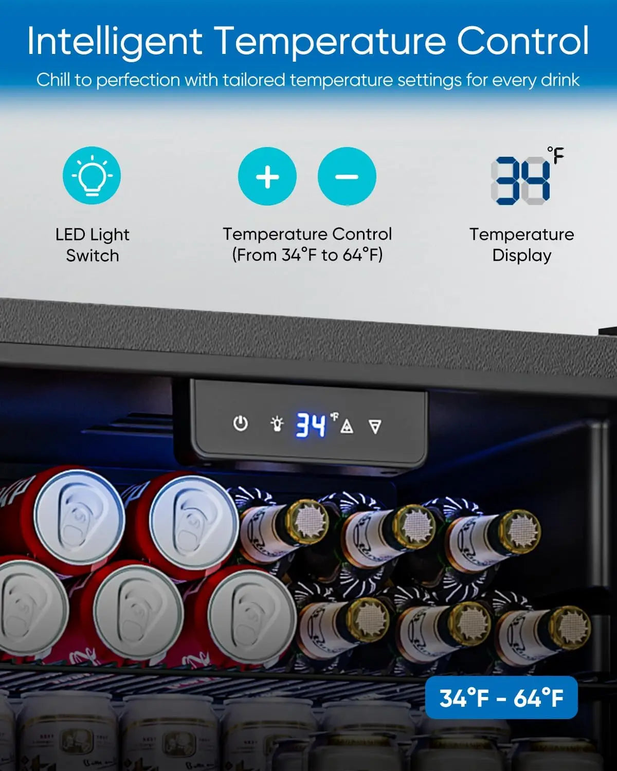 3.2 CF 126 Can Mini Fridge w/Glass Door f
