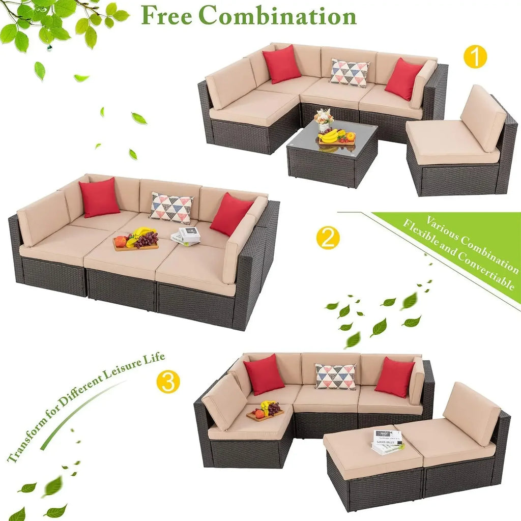 7-Piece Patio Set W/ Fire Pit