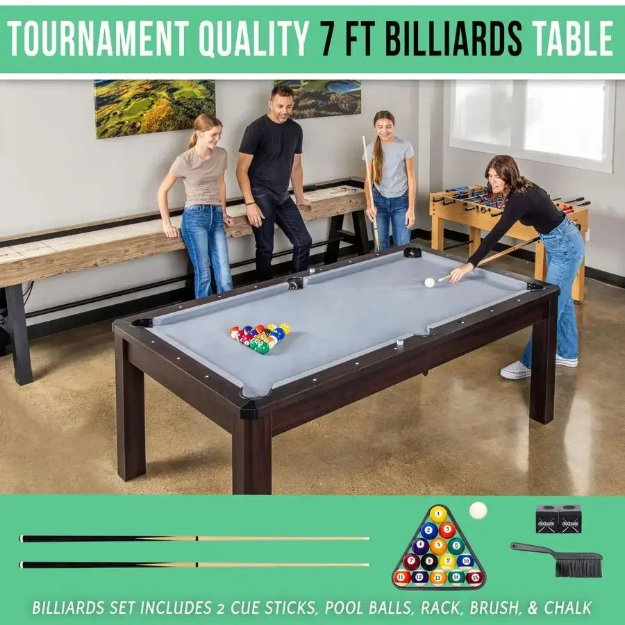3 in 1 Pool, Dining, Table Tennis Combo, benches