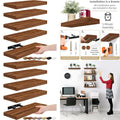 Floating Shelves Set of 5 in Walnut