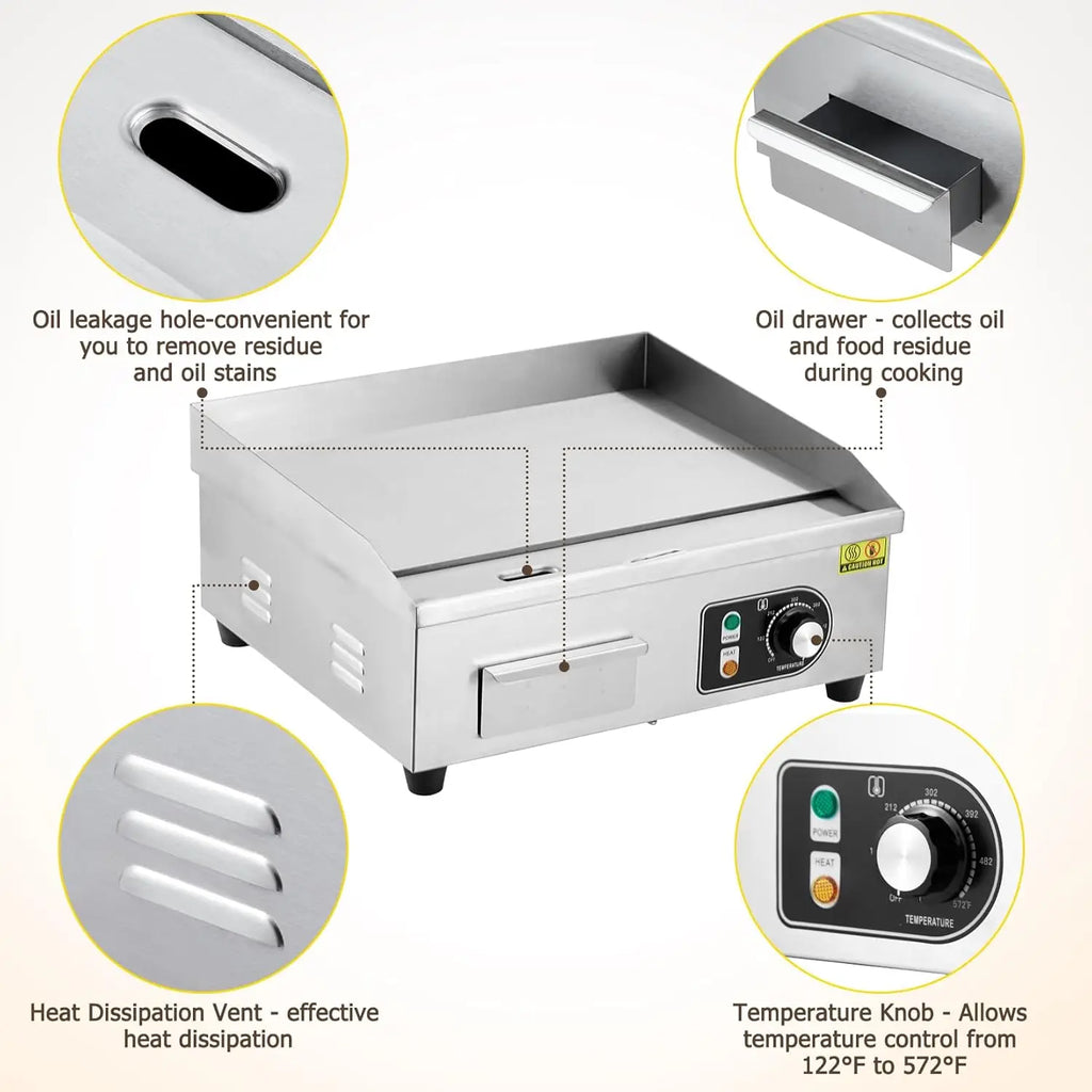 Electric Grill 3000W Electric Countertop Grill 110V