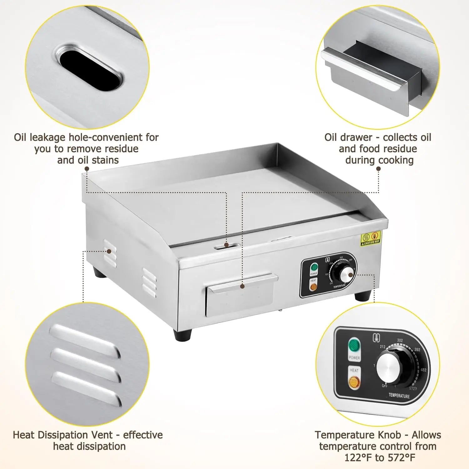 Electric Grill 3000W Electric Countertop Grill 110V