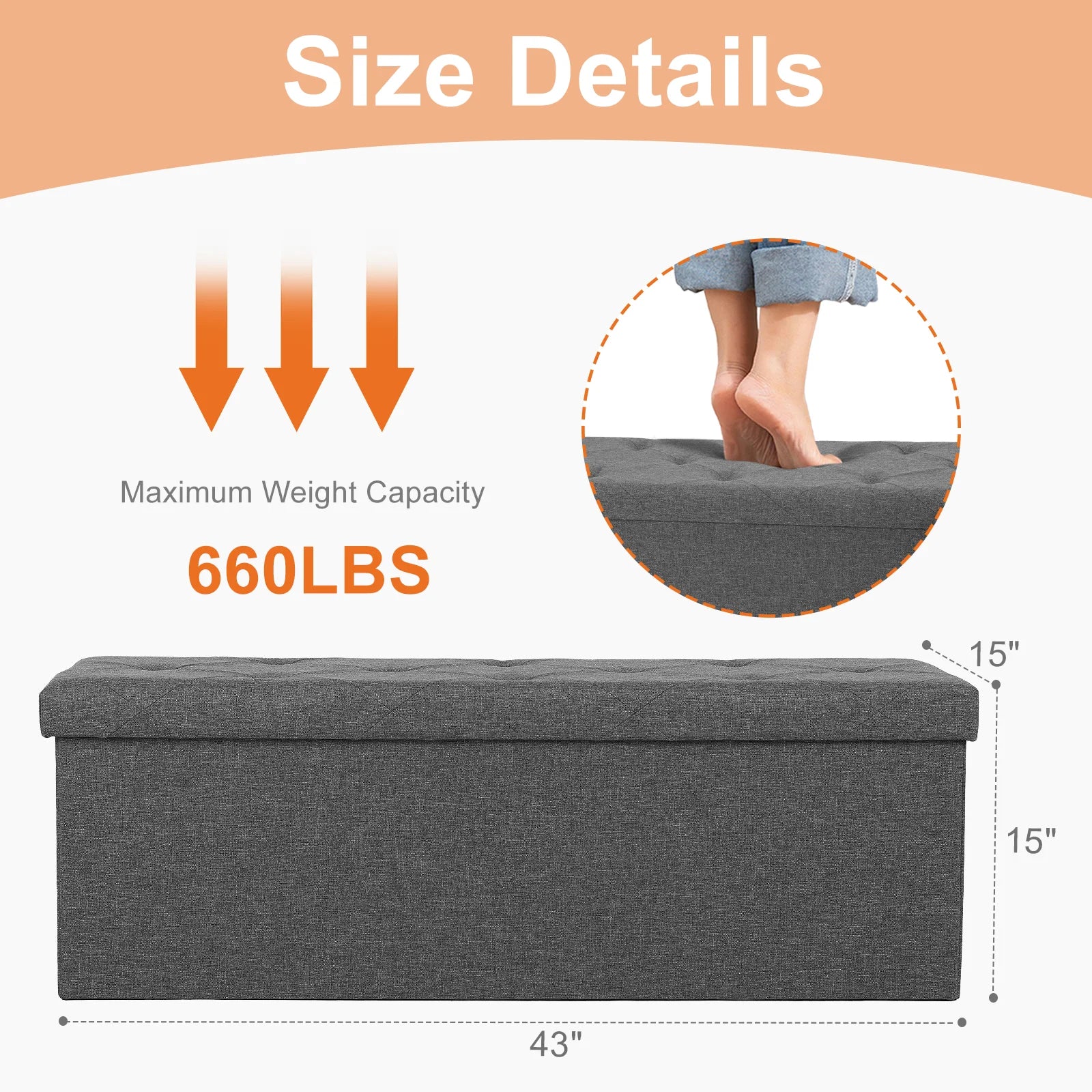 Hidden Storage Footstool or Toy Box