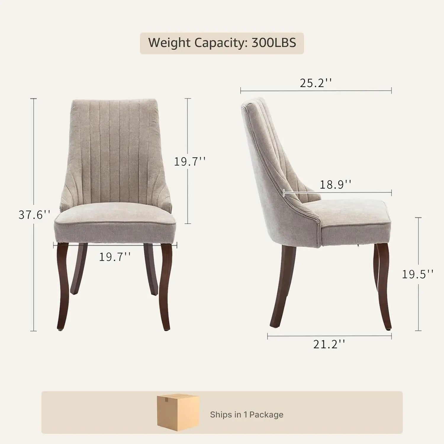 2 Upholstered High Back